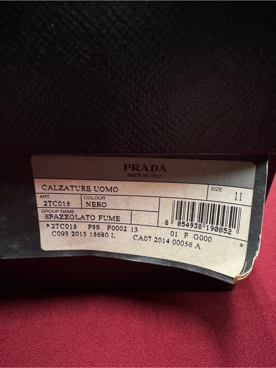 Prada Black Leather Slip-On with Gold Logo main image 7